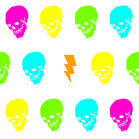 colorful skulls
